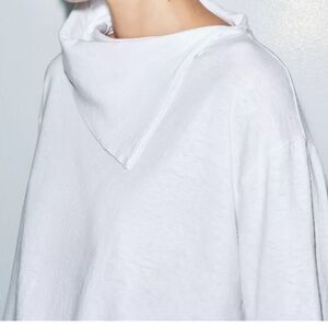 Zara White Cowl Neck Top